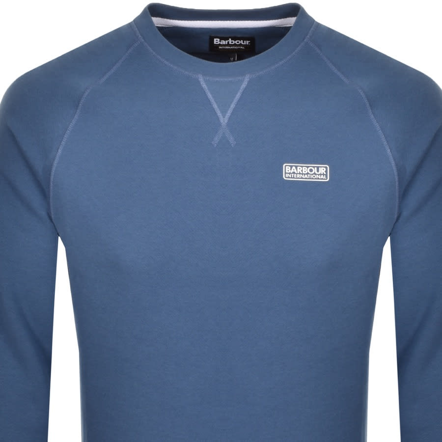 Alternative Image for ProductBarbour International Crew Neck Sweatshirt Blue2